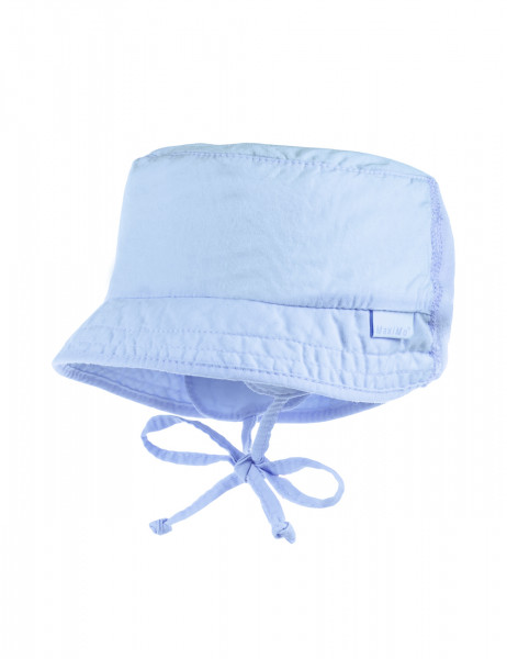 BABY-Hütchen, Jerseyeinsatz Ohrenklappen, Bindeband, Waschoptik