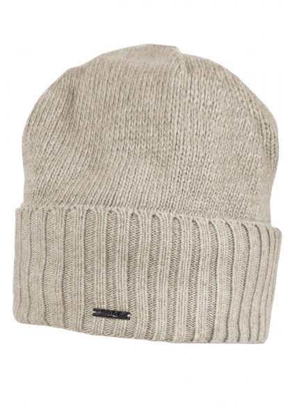 CAPO-HEAVEN CAP plain knitted cap, ribbed turn up