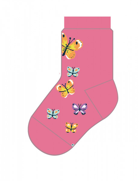 MINI GIRL-Socken,Schmetterling glatt