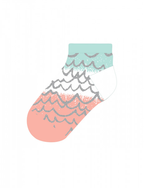 MINI GIRL-Sneaker, Wellen Glitzi, glatt
