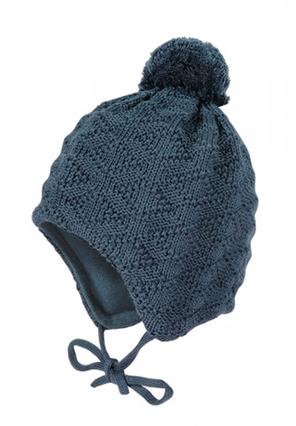 MINI-Mütze Struktur ausgenäht Pompon