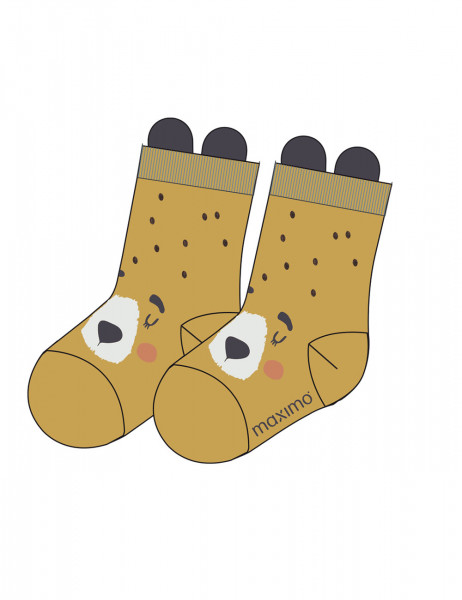 BABY UNISEX-Socken, Teddygesicht, Vollfrottee