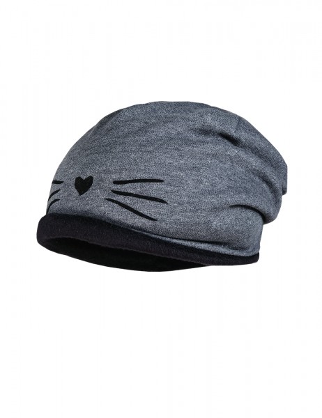MINI GIRL-Beanie, middle Glitzerjersey, Bügelmotiv