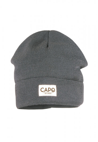 Beanie aus Recyclinggarn für Damen - grau/granit