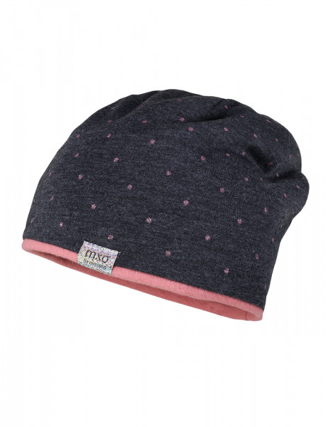 KIDS GIRL-Beanie, middle Punkte, Futter