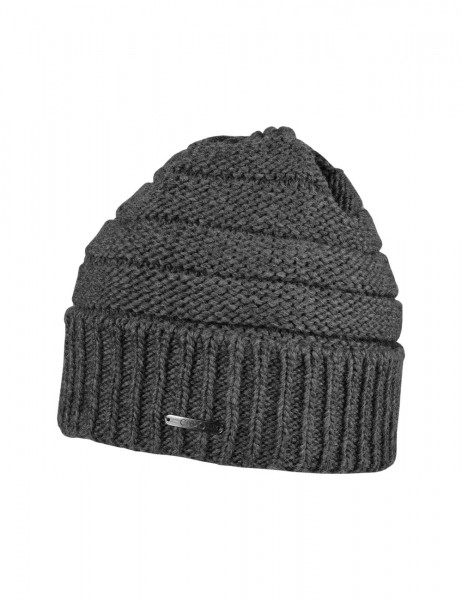 CAPO-PIPER CAP knitted cap, turn up, short fleece lining