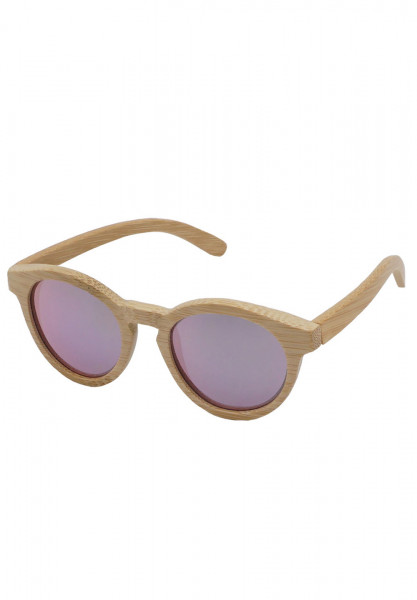 Sonnenbrille Bambus Kunststoffgläser pink