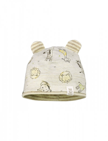 GOTS BABY-Mütze, Öhrchen Jersey bedruckt