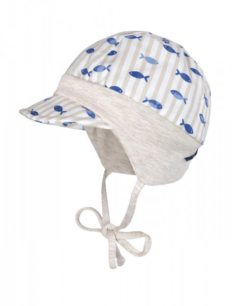 BABY BOY-Schildmütze Jerseybund, Bindeband