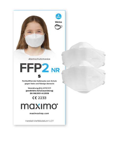 FFP2 Mund/Nase Maske, SMALL 2er Pack