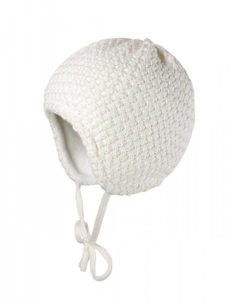 BABY-Mütze ausgenäht Zopf-Struktur, Futter