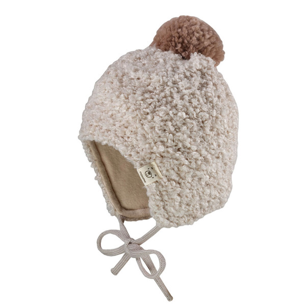 MINI-Mütze, ausgenäht Teddyoptik