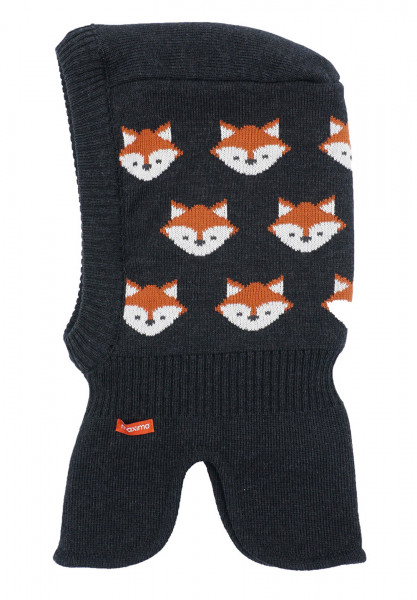 MINI BOY-Schlupfmütze, Fuchs Halsteil ausgenäht
