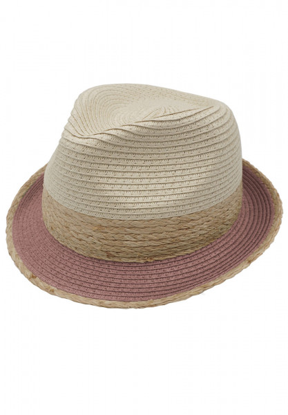Strohhut Trilby farbige Krempe