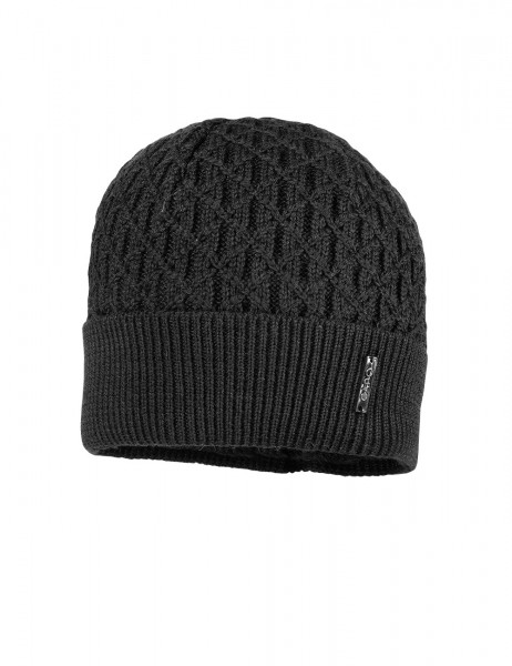 CAPO-PIERRE CAP knitted cap, turn up, short fleece lining