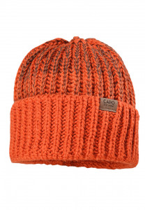 CAPO-SHAYE CAP knitted cap, ribbed structure, turn up rust 1sz.