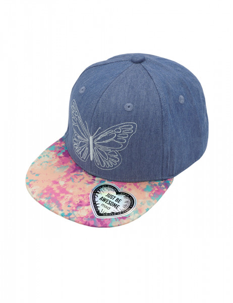 KIDS GIRL-Cap, &quot;butterfly&quot; snap-back Verschluß